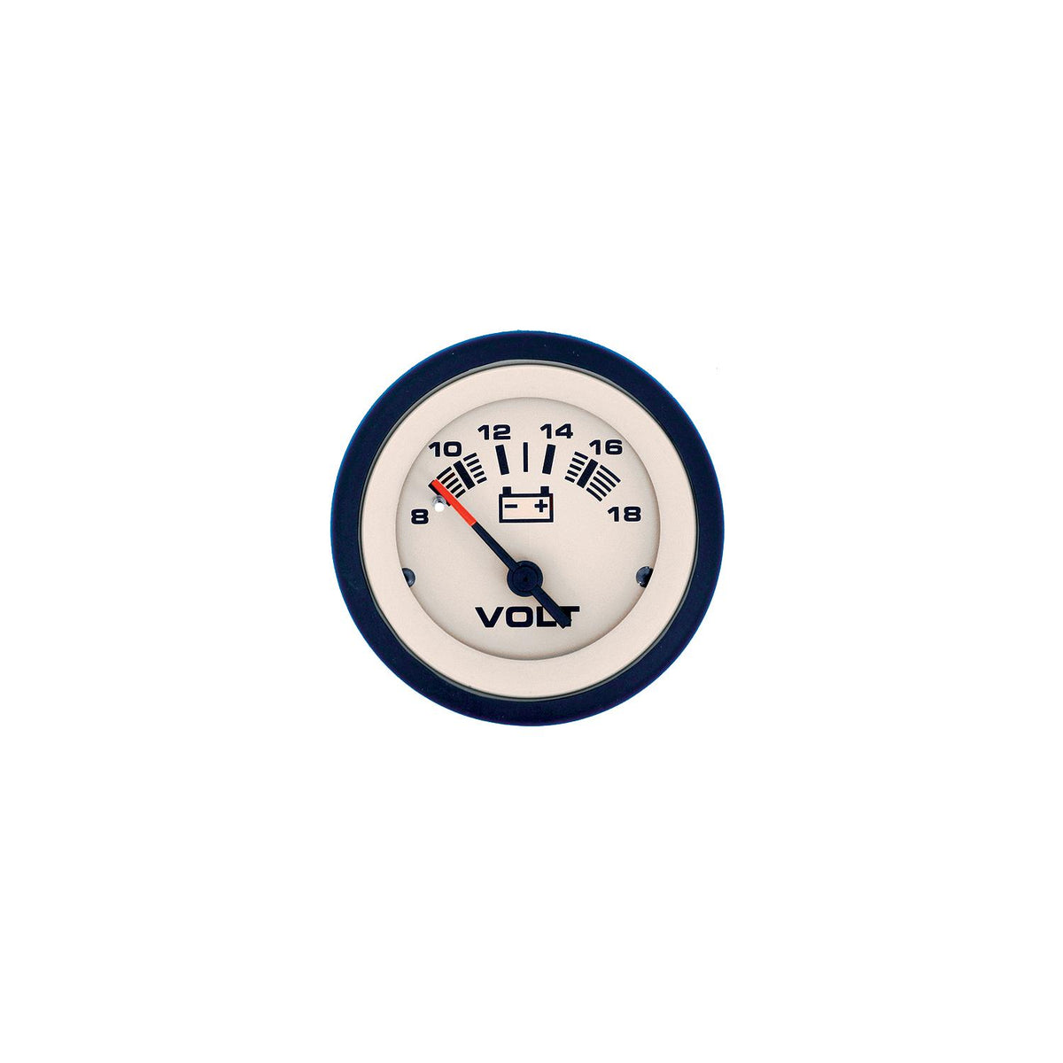 Sierra 59708P Sahara Series 2" Black & Tan 12V 8-18 VDC Voltmeter Gauge