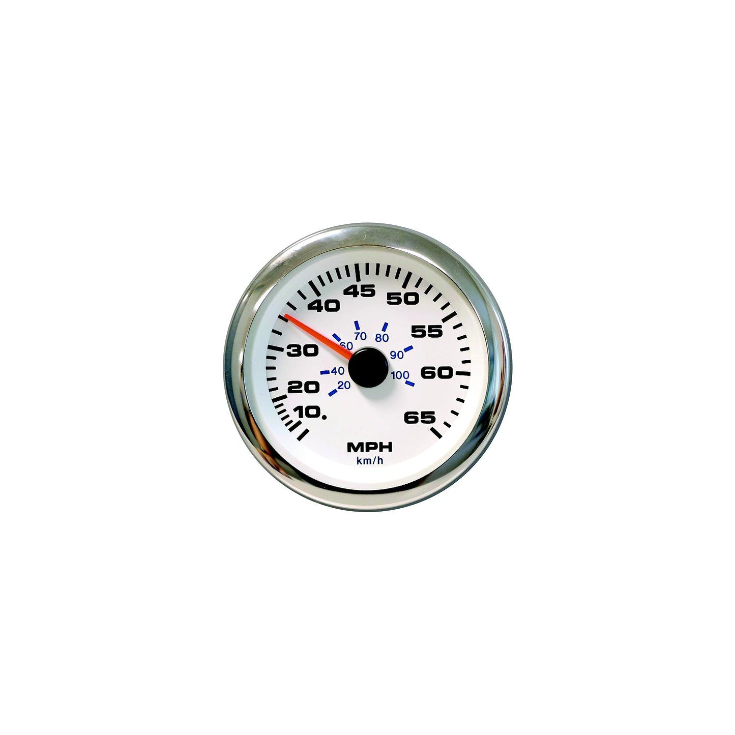 Sierra 62561P White Premier Pro Series 3" Stainless Steel Outboard & 4 Stroke Gas Engine 0-7,000 RPM Dial Range Tachometer Gauge with Outboard Alternator or Coil Sender Code