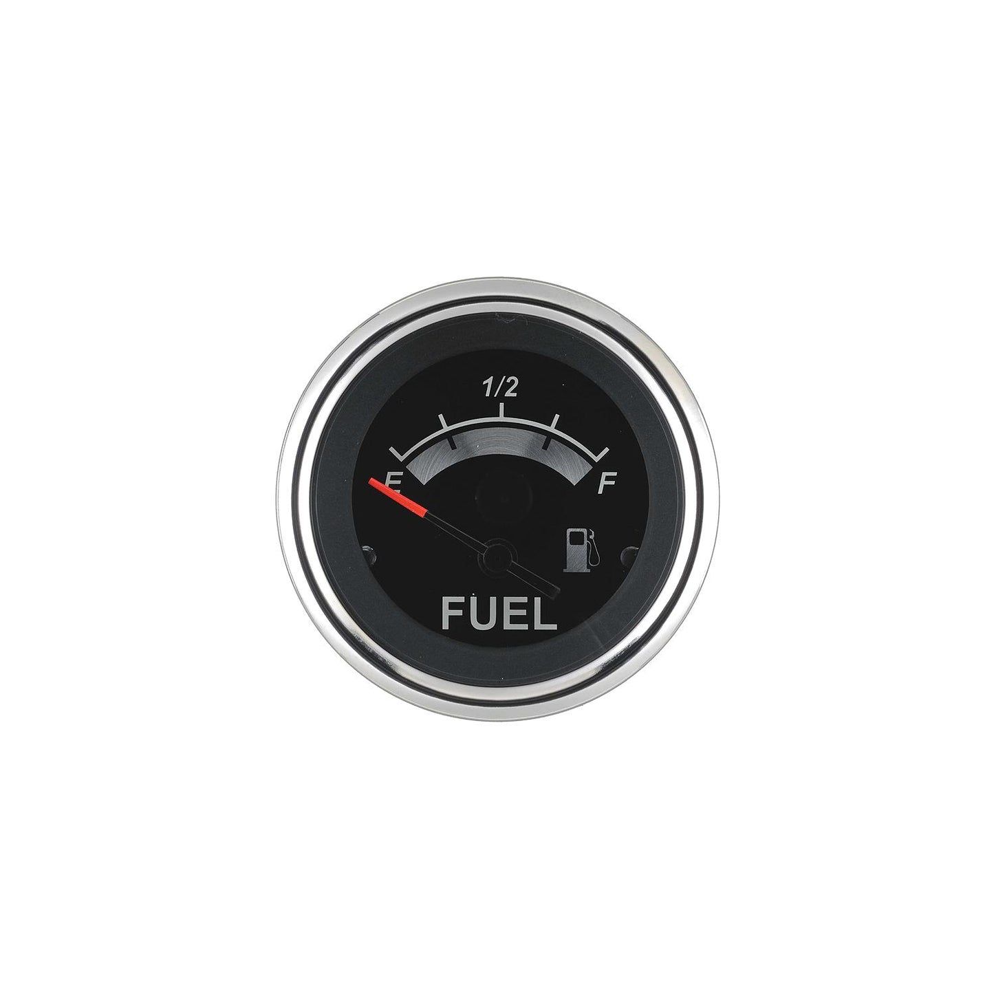 Sierra 67021P Black Sterling Series 2" Stainless Steel Fuel Gauge & Requires "F" Sender Code
