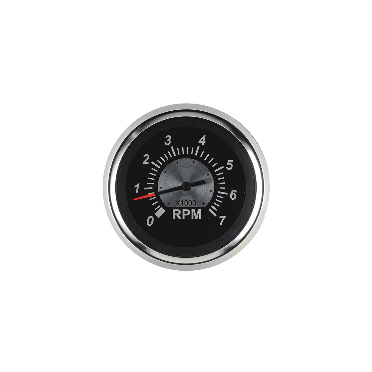 Sierra 67363P Black Sterling Series 3" Stainless Steel Outboard & 4 Stroke Gas Engine 0-7000 RPM Dial Range Tachometer with Outboard Alternator or Coil Sender Code