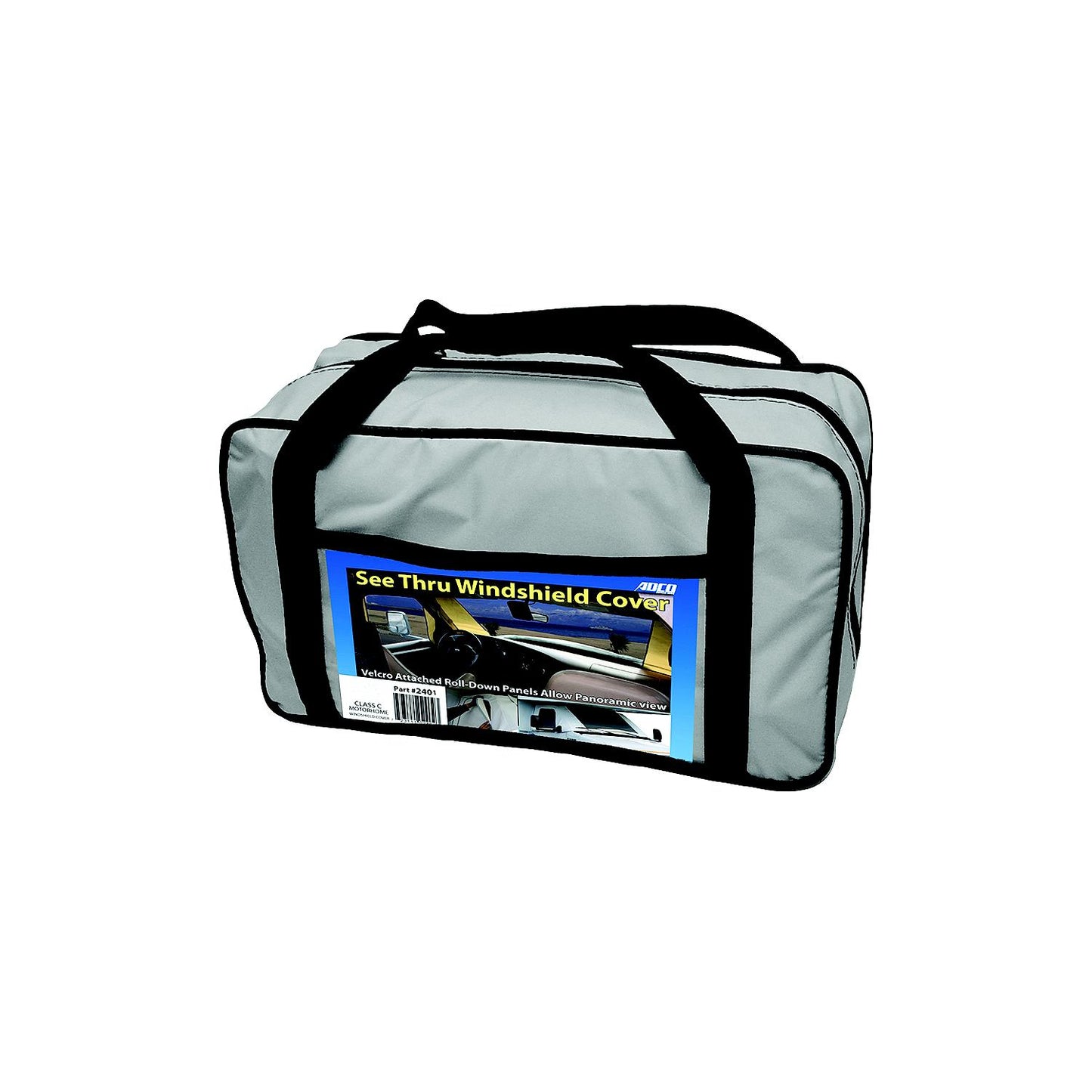 ADCO 2525 Class C Deluxe Windshield Cover With Roll-Up Windows For RV, White