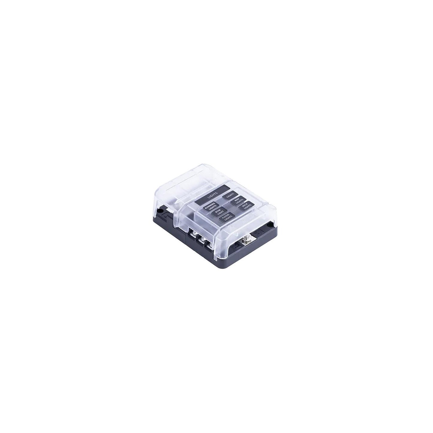 Sierra FS40830 408 Series Fuse Block W/bus Bar & Cover, 6-Gang