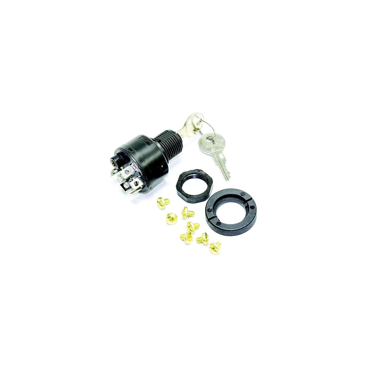 Sierra MP41080 4 Position 5/8" Polyester 6 Screw 1 Boss Terminal 12V 15 Amp Ignition Starter Switch