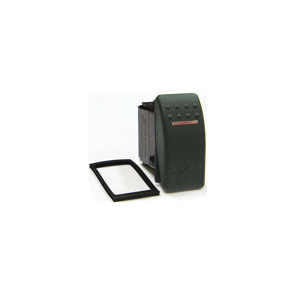Sierra RK19550-1 Contura Black Illuminated Waterproof DPDT 7 Blade Terminal (On)/Off/(On) Rocker Switch