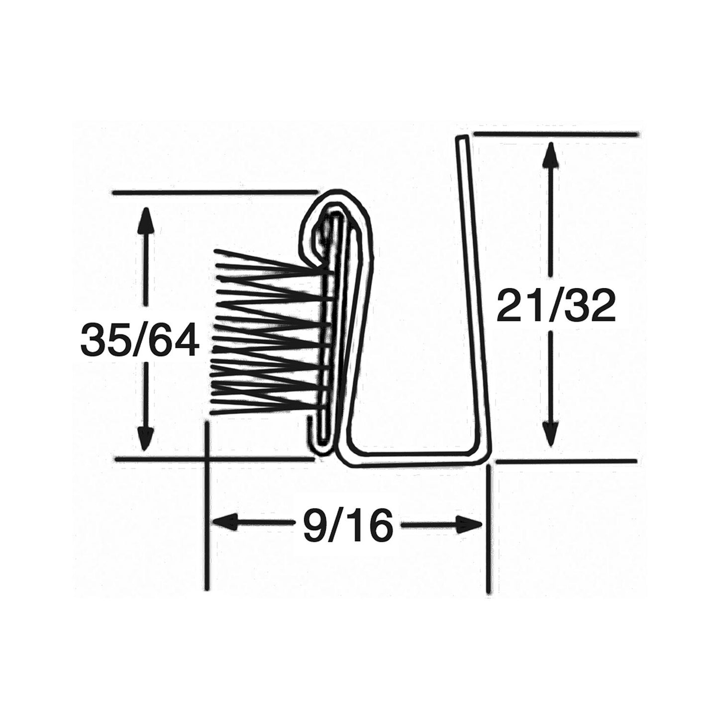 Weatherstrip Edge 8' Old #16M