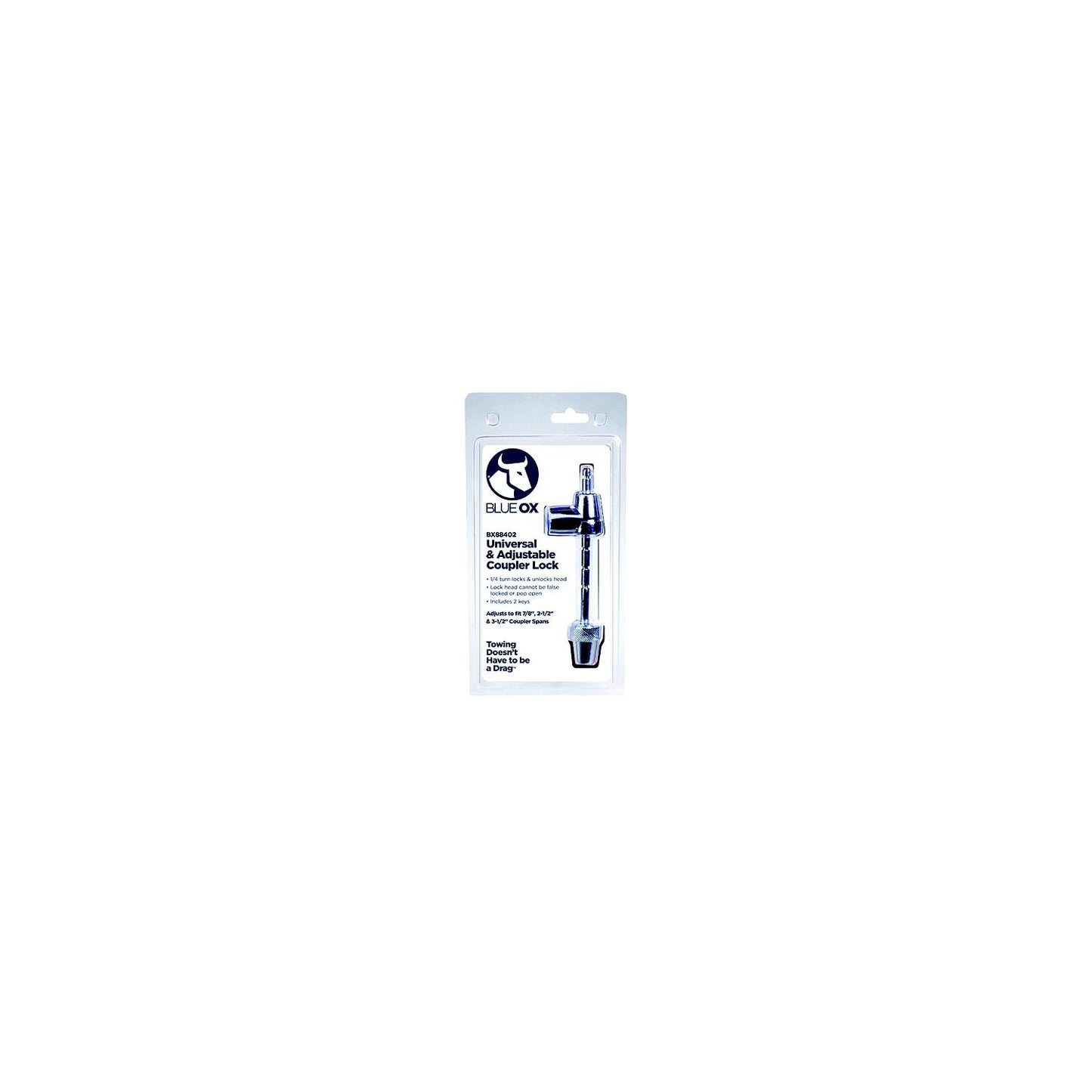 Blue Ox BX88402 Universal, Adjustable Pin Style Coupler Lock-Supply Nautica