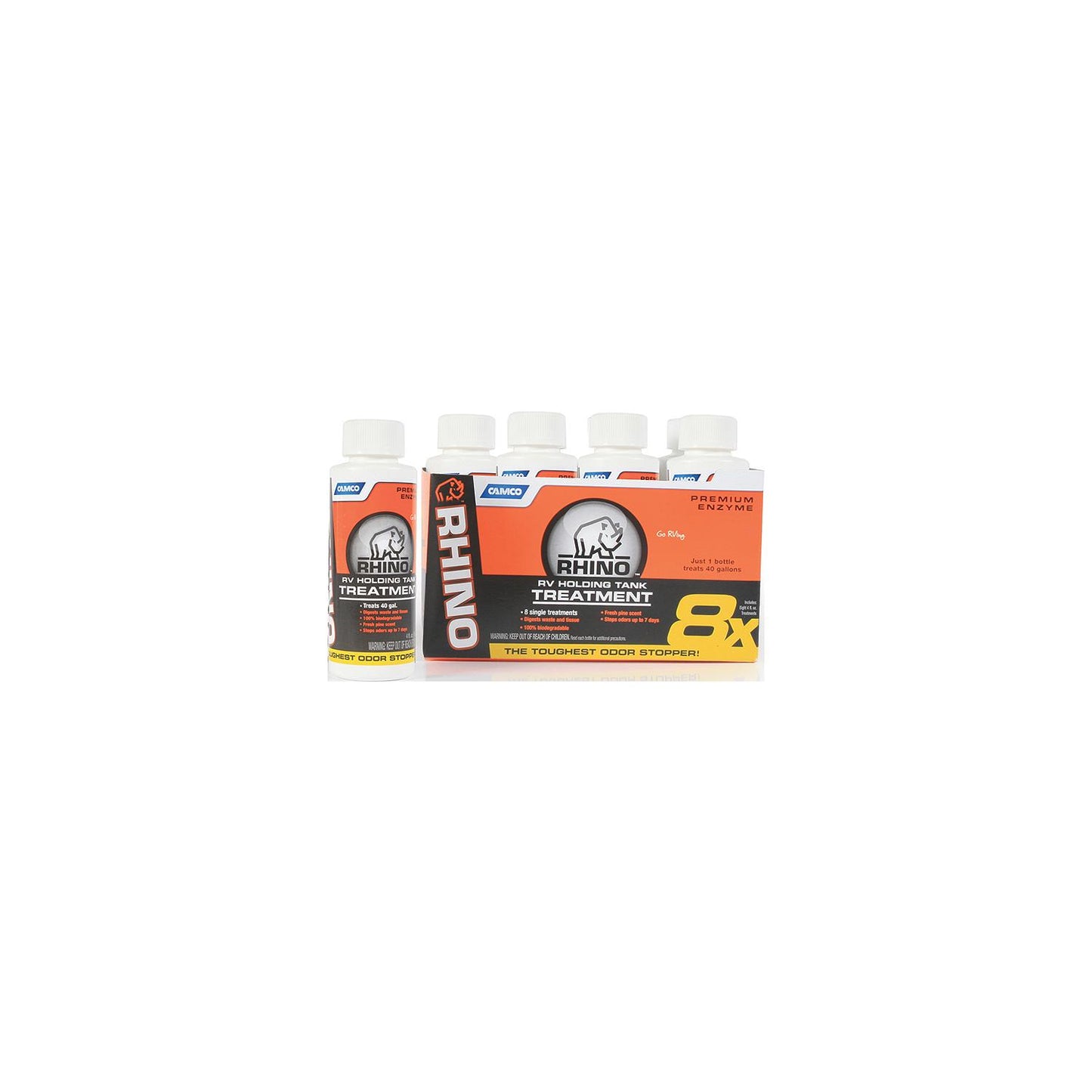 Camco Rhino™ Enzyme RV Holding Tank Treatment, 4 oz., 8/pk