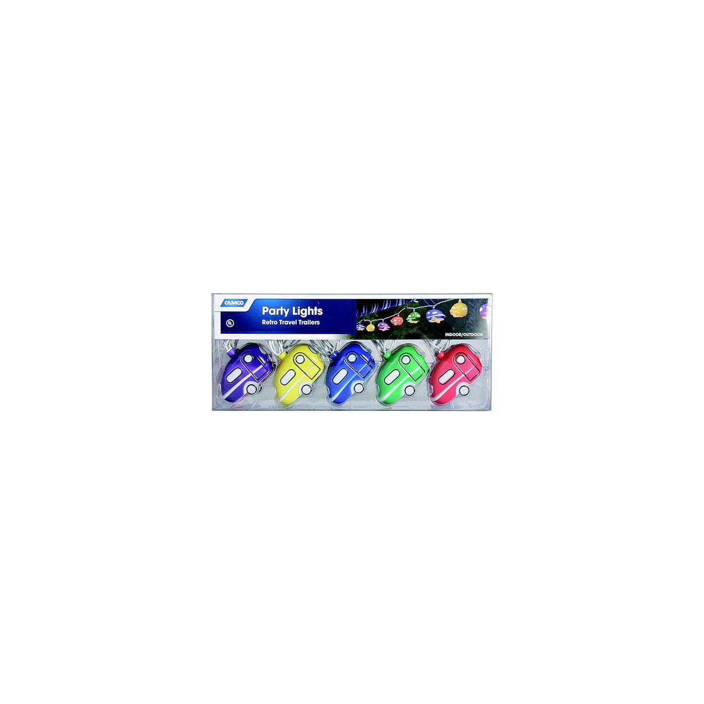 Camco Retro Travel Trailer 42655 Party Lights (Includes 10 Lights, Connector, 2 Spare Bulbs and Fuse)