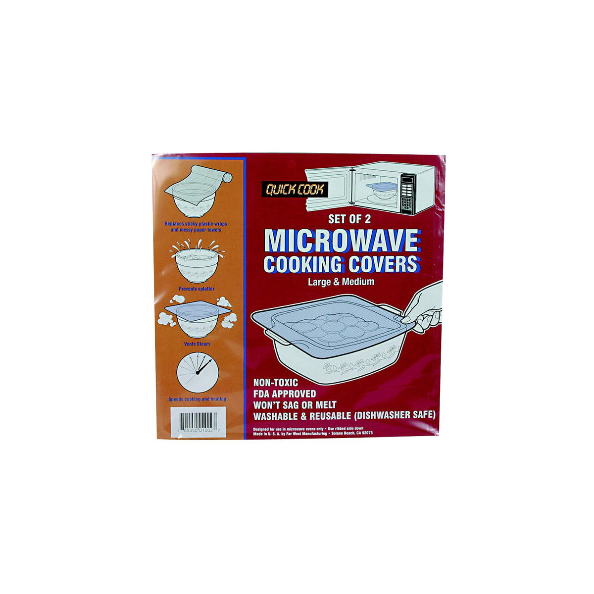 Camco 43790 Microwave Cooking Covers (Includes one 7" and one 9")