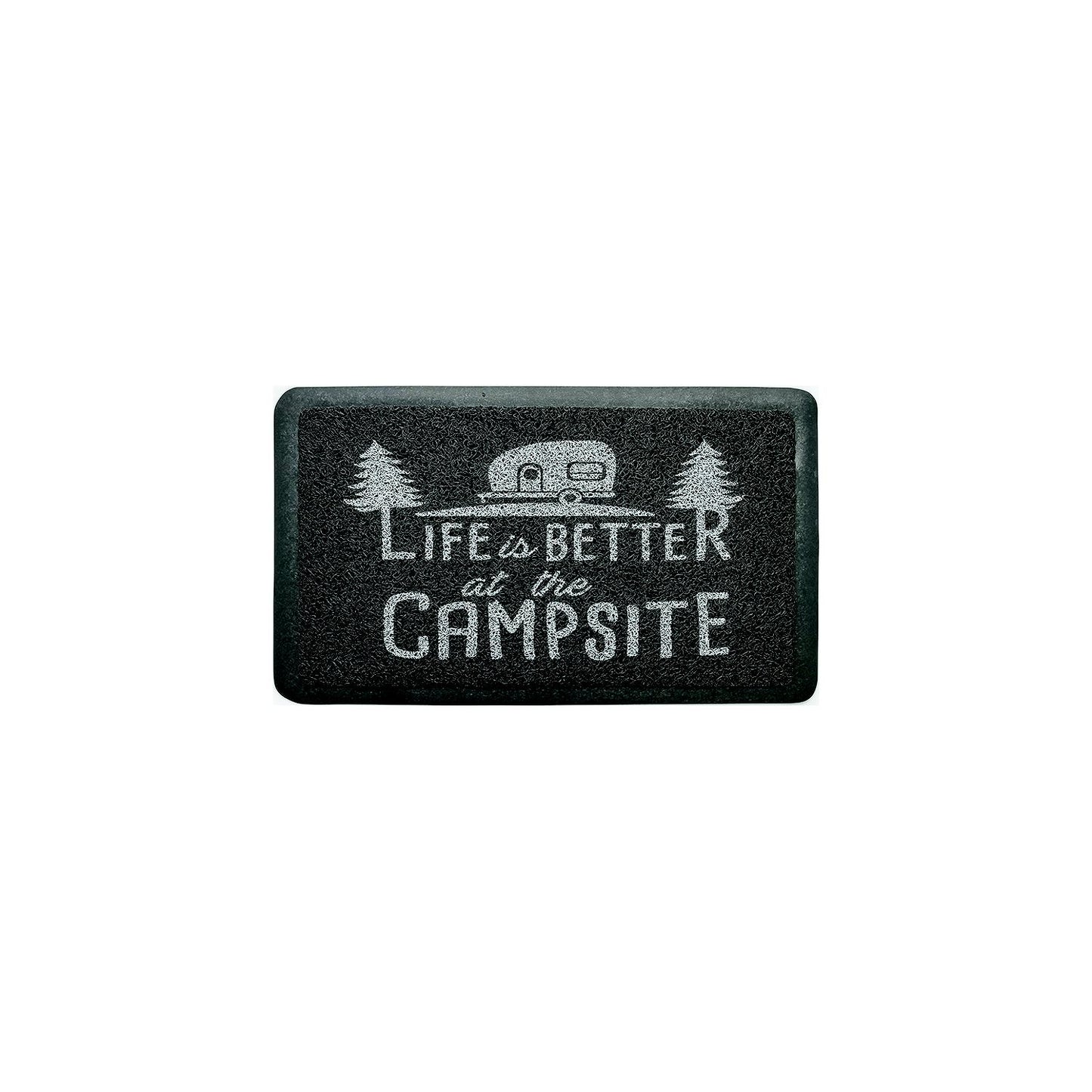 Camco 53200 Life Is Better At The Campsite Scrub Mat, Gray