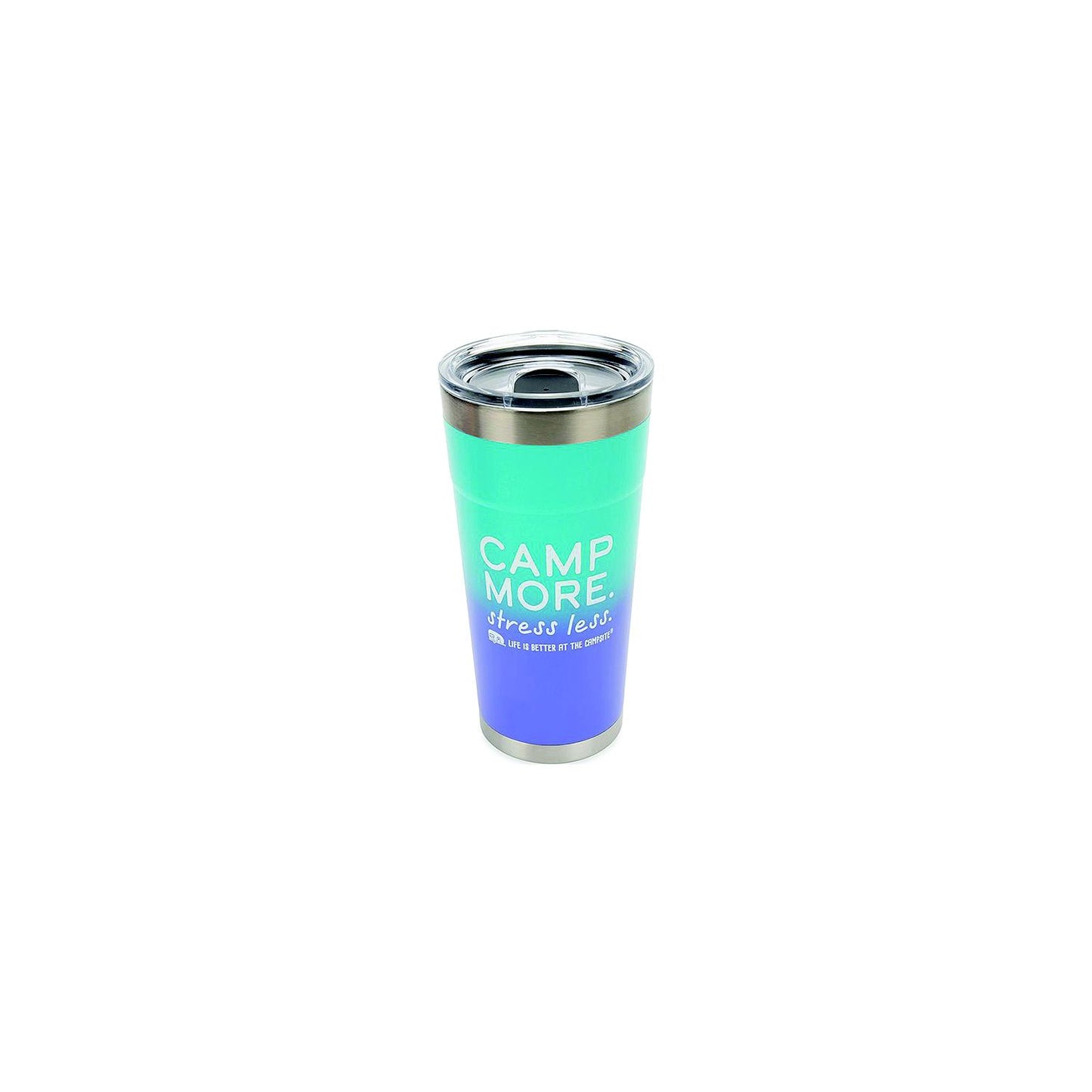 Camco 53317 Camp More / Stress Less Tumbler, 20 oz., Blue/Purple-Supply Nautica
