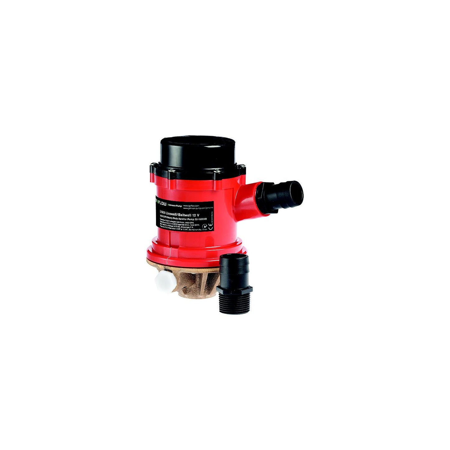 Johnson Pump 16004B24 Model 1600 Pro Series Livewell/Baitwell Pump, 24V