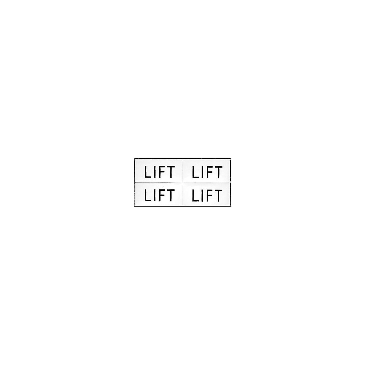 Set of 4 "Lift" Labels