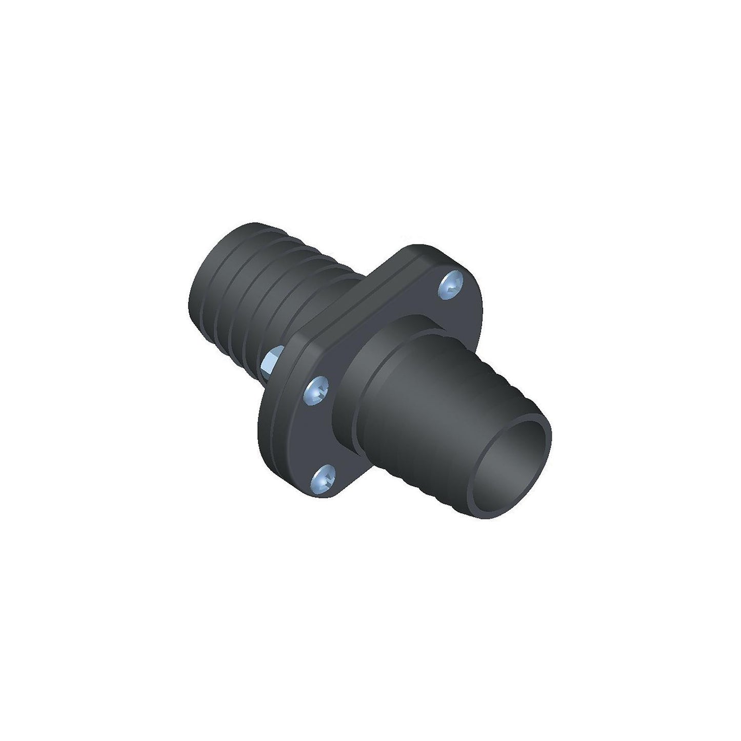 T-H Marine Inline Scupper Double Barb, Black