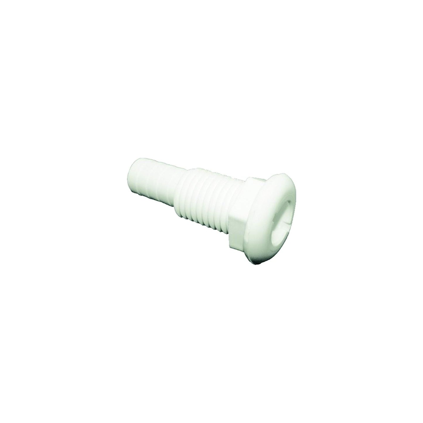 T-H Marine Straight Extra Short Thru-Hull Fitting For Hose 1-1/2", White