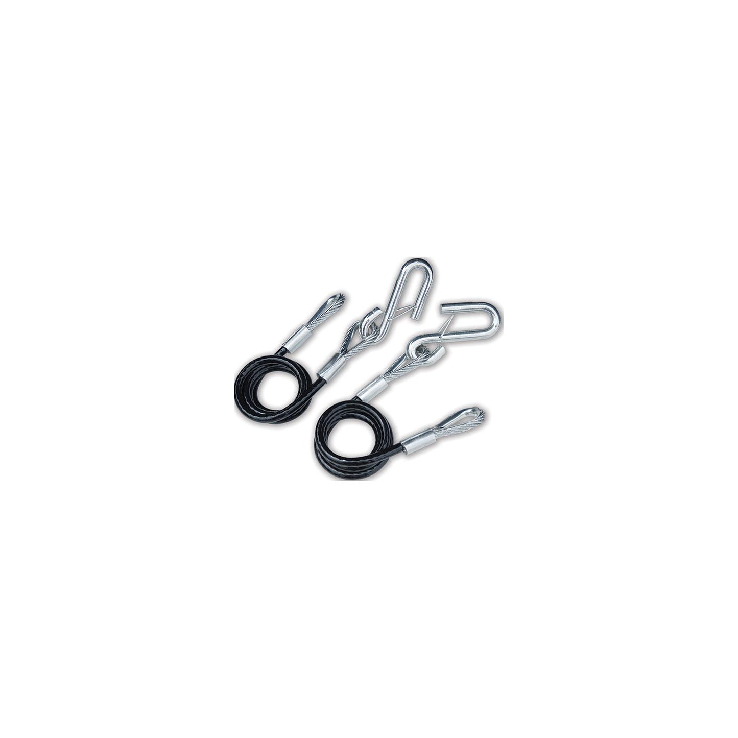 Tie Down Engineering 59545 36" Black Vinyl Jacketed Hitch Cables With "S" Hooks - Sold as Pair
