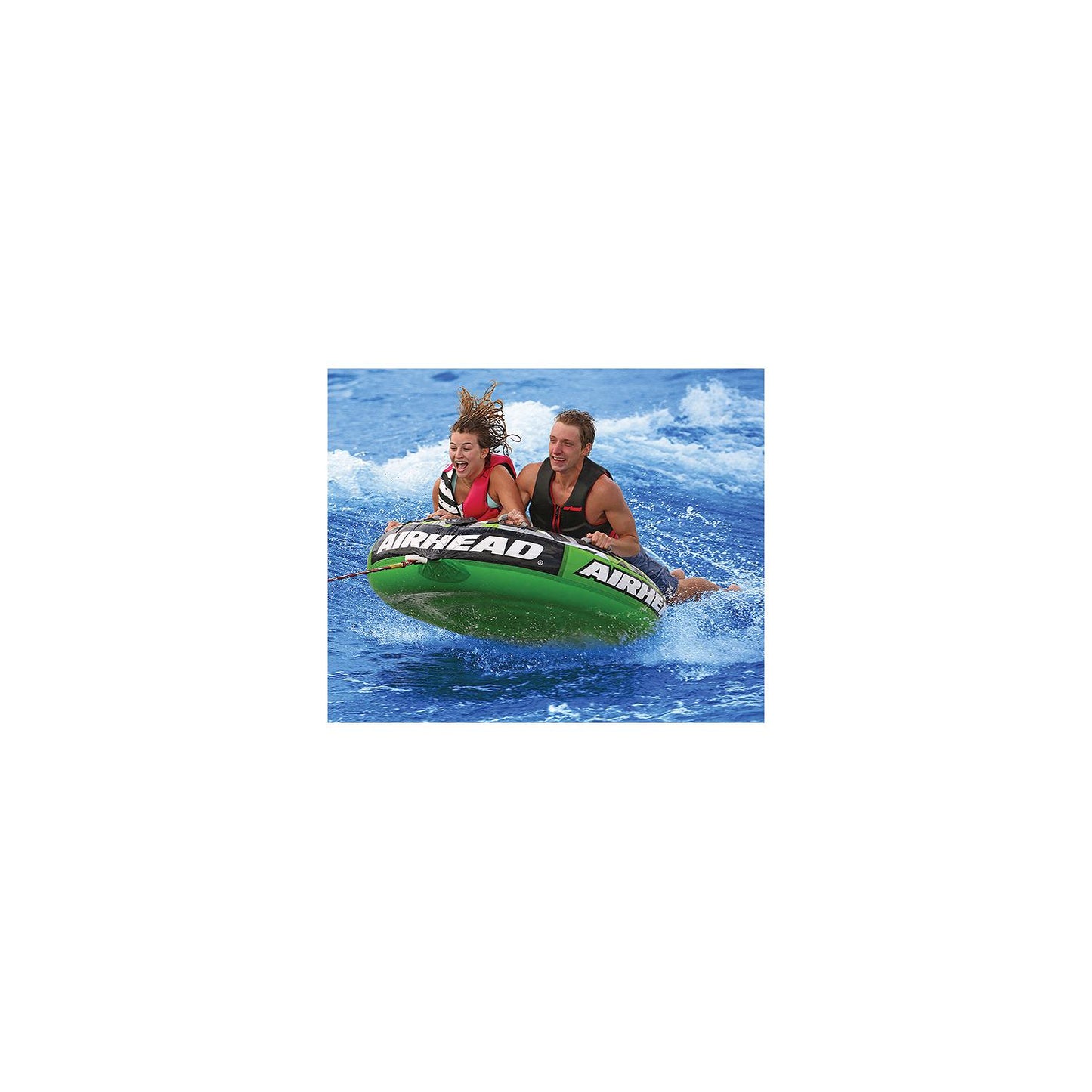 Airhead AHT22SL Inflatable 2 Person Rider Green Slice® Deck Tube