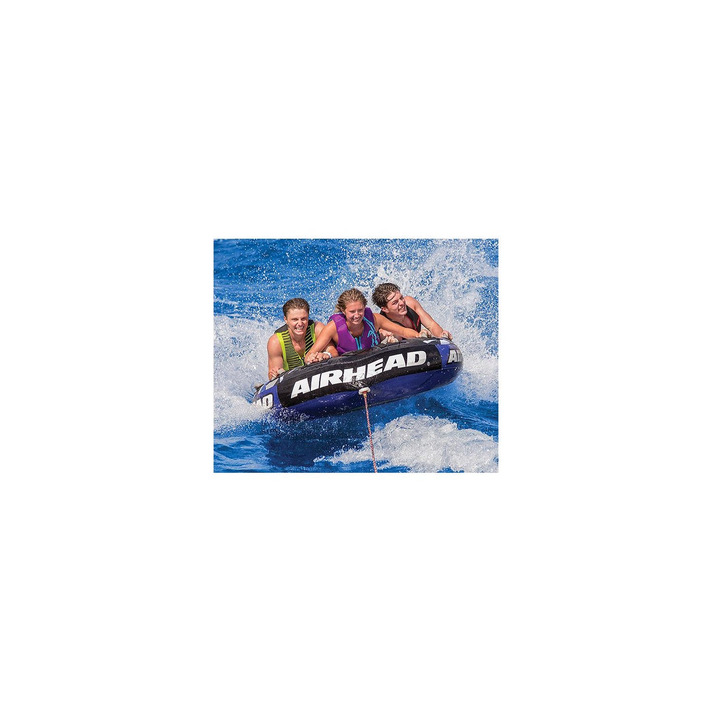 Airhead AHT32MSL Inflatable 3 Person Rider Blue Super Slice® Deck Tube