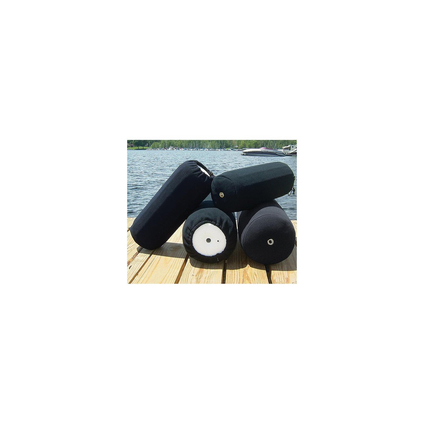 Taylor 9032 Fleece Fender Boots for Center Rope Tube Fenders, 10" x 26", Black