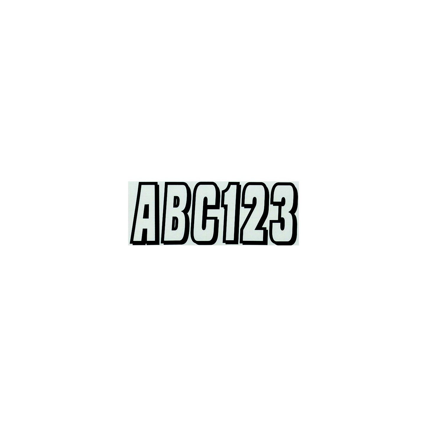 Hardline Series 320 Registration Kit, Solid Color Block Font With Drop Shadow (Includes 4 Sets of 3" A-Z, 0-9), Clear/Black-Supply Nautica