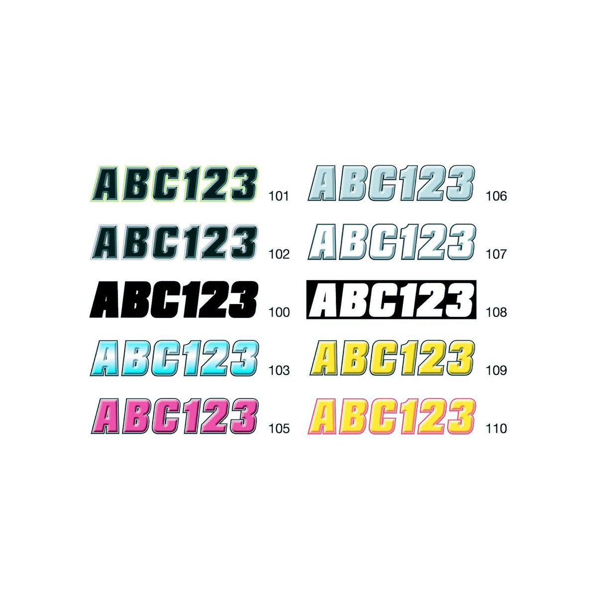 Hardline 2" Factory Matched Snowmobile Registration Kits, Black/Kiwi Green-Supply Nautica