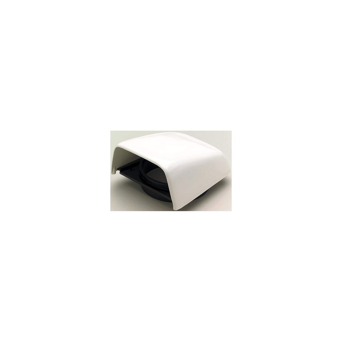 Beckson C8 Snap On Clam Vent With Hose Adapter, White 5-1/2" W x 6-1/4" D x 2-1/2" H