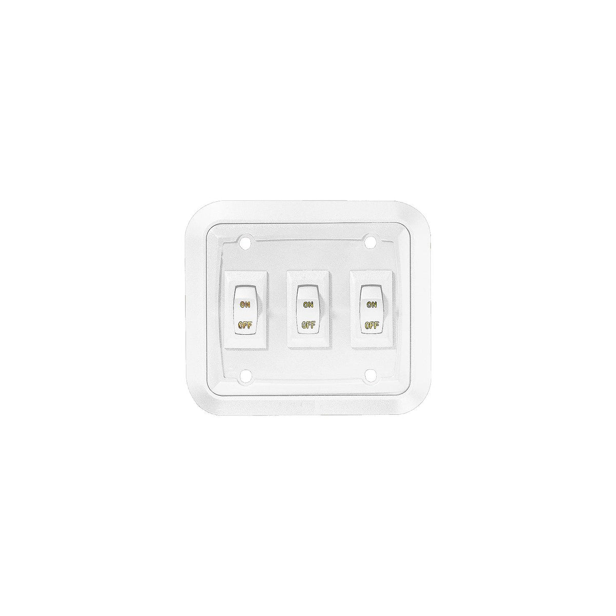RV Designer S661 DC Triple Wall Switch in Plate, White-Supply Nautica