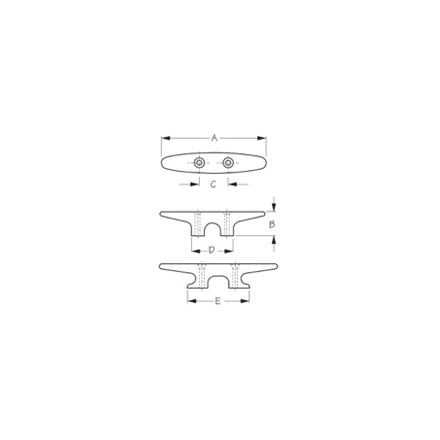 SeaDog 0433821 Heavy Duty Nylon Cleat, Flat Dark Earth