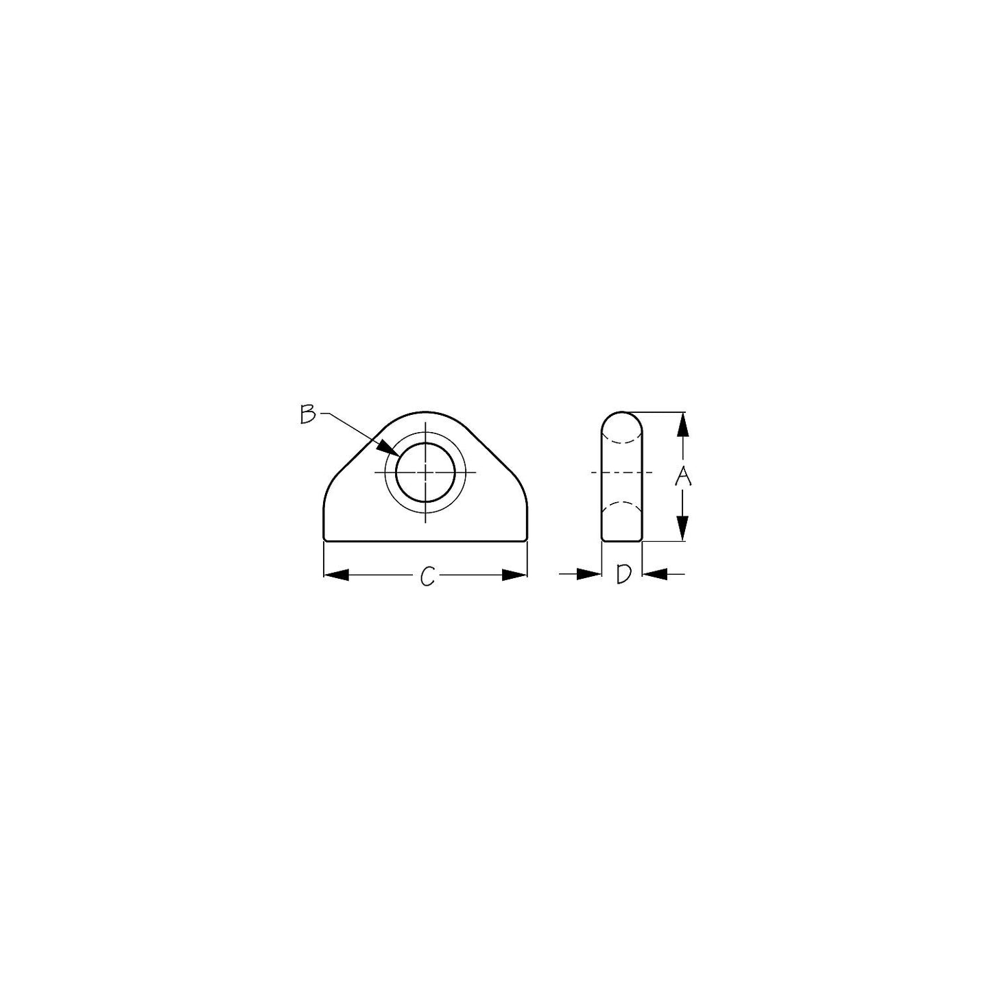 Seadog Weldable Bow Eye, Cast Aluminum