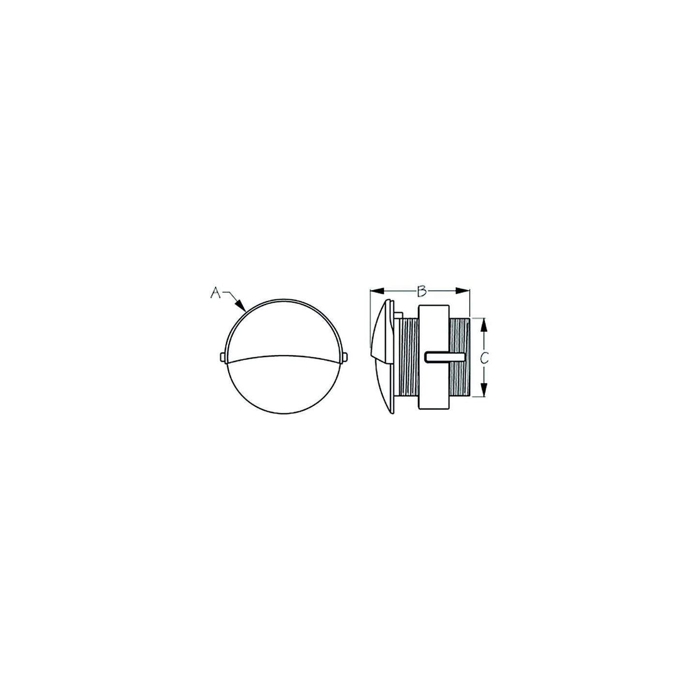 Sea-Dog LED Flush Mount Courtesy Light, Round, Blue LEDs-Supply Nautica