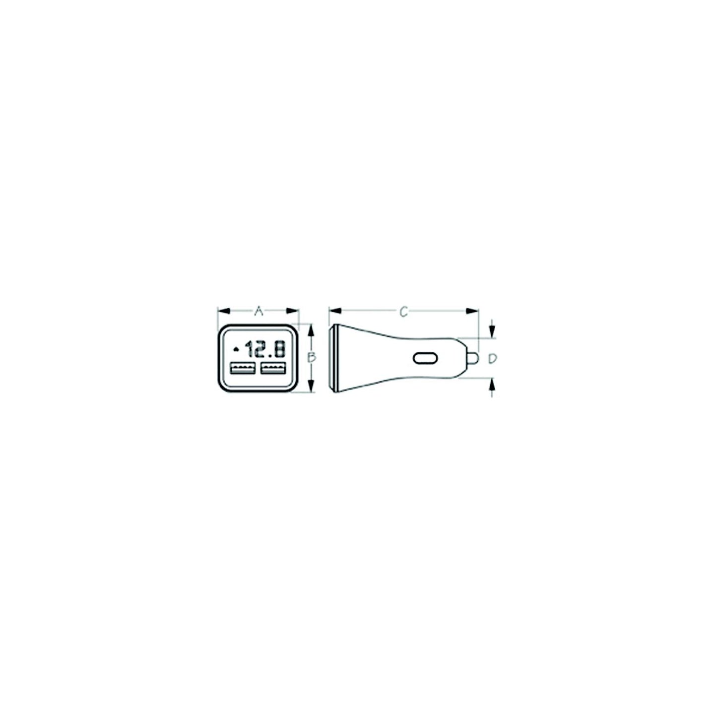 Seadog 4265131 Double USB Power Plug w/Voltage & Amp Meter