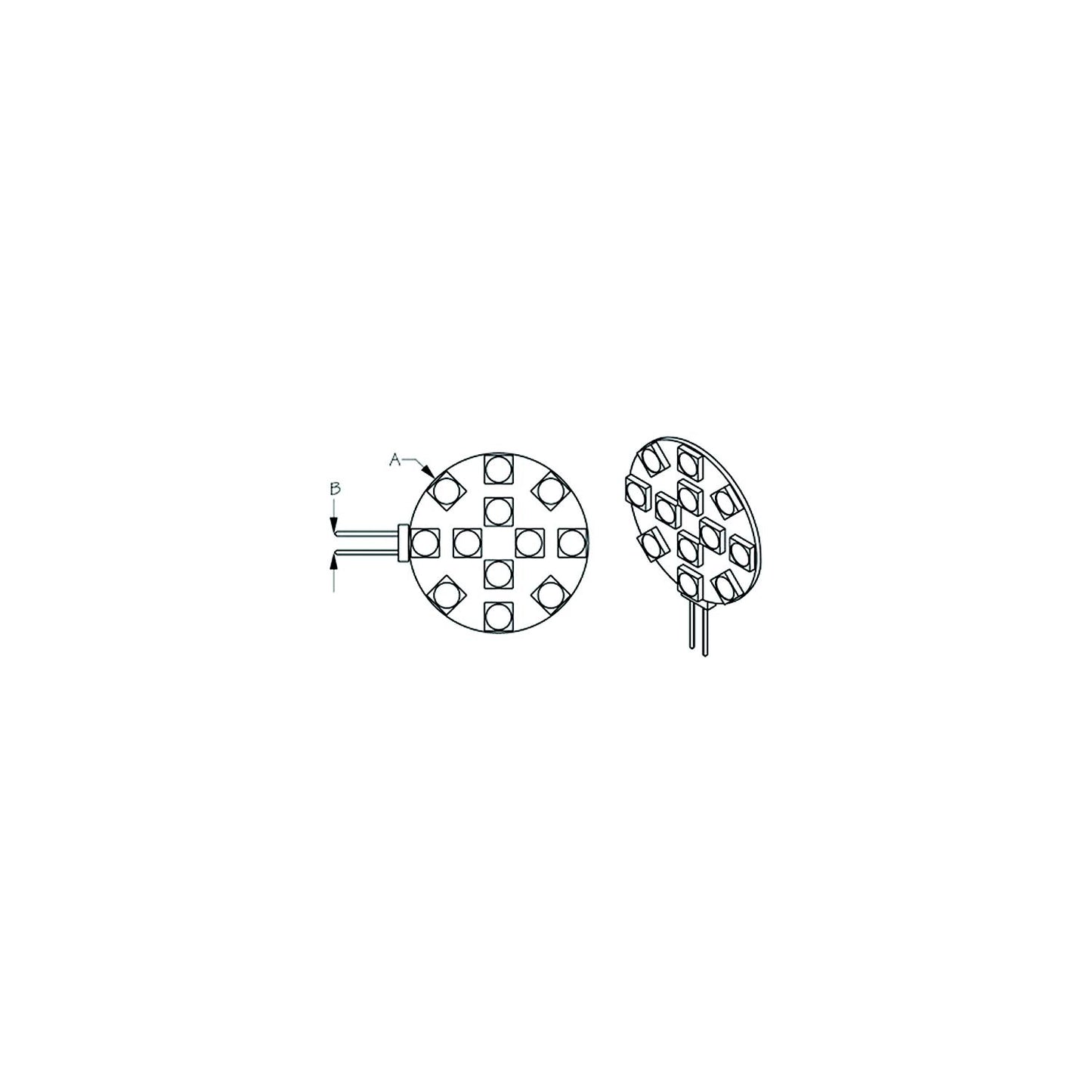Seadog 4429421 LED G4 Base Wafer Bulb, Horizontal Pins