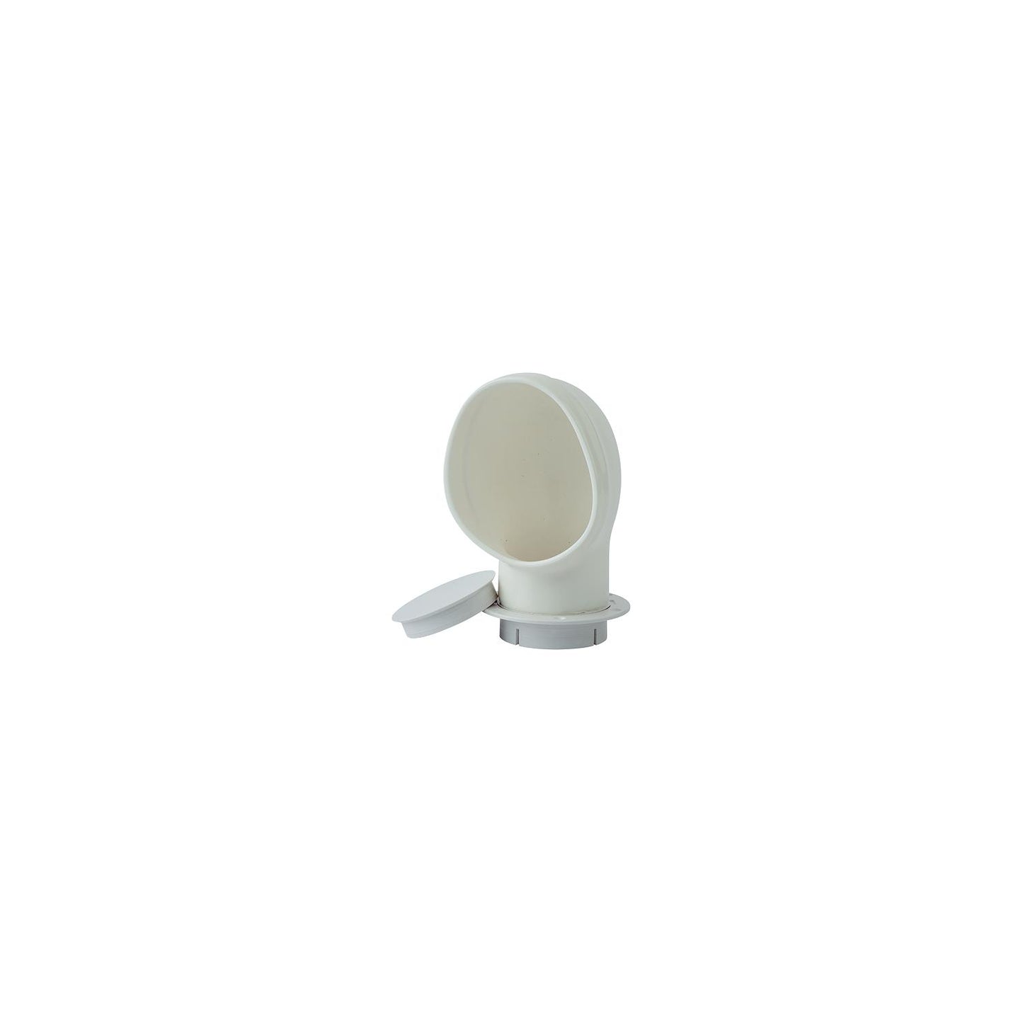 SeaDog 7271373 PVC Standard Profile Cowl Vent & Snap On Deck Plate, White