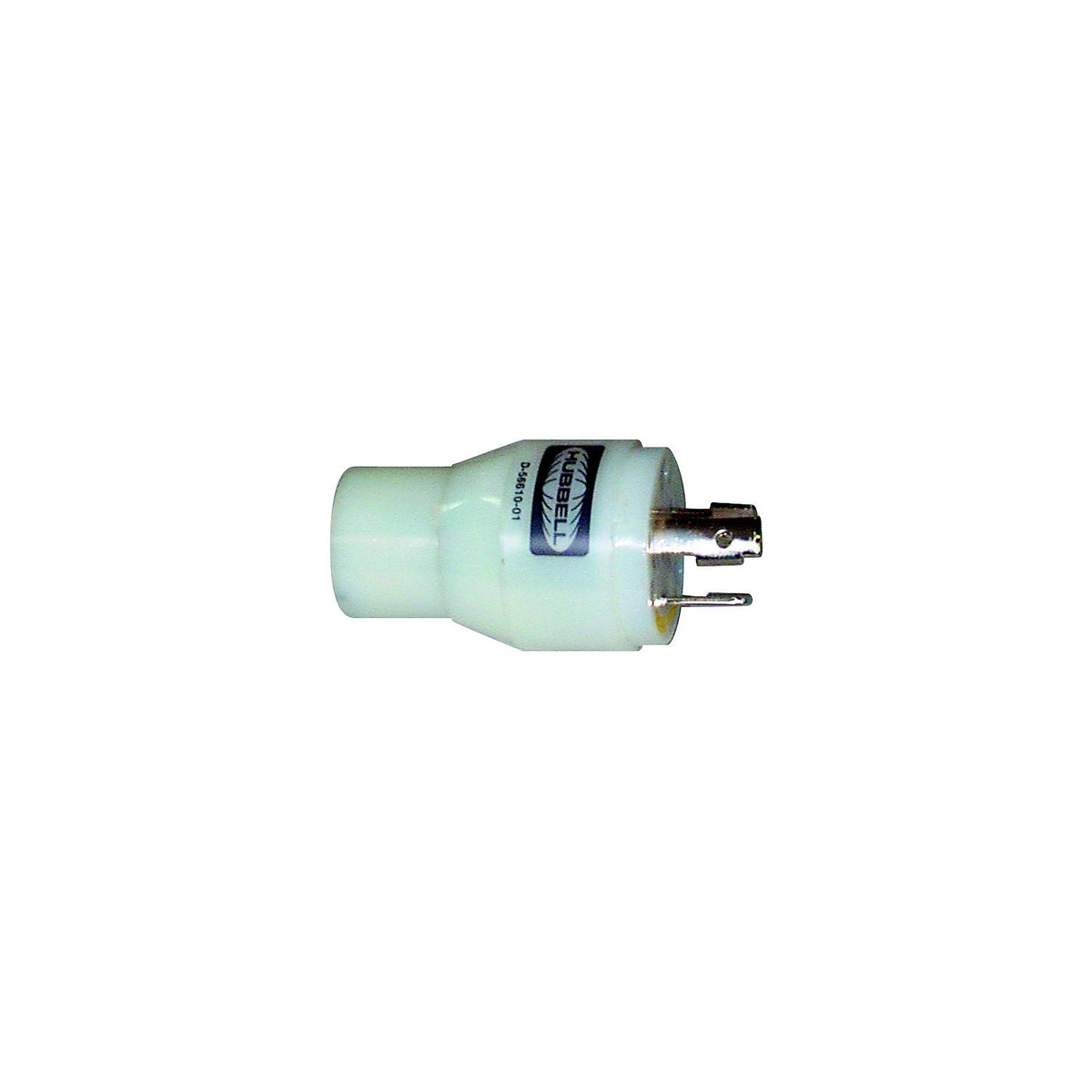 Hubbell HBL31CM29 White 15A/20A 125V Straight Blade Female to 30A 125V Twist Lock Male Adapter-Supply Nautica