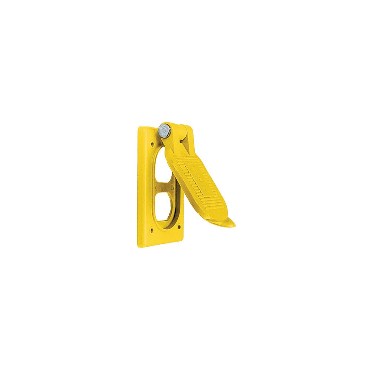 Hubbell HBL52CM21 Yellow Spring Loaded Polycarbonate Lift Cover Plate for Weatherproofing Duplex Receptacles-Supply Nautica