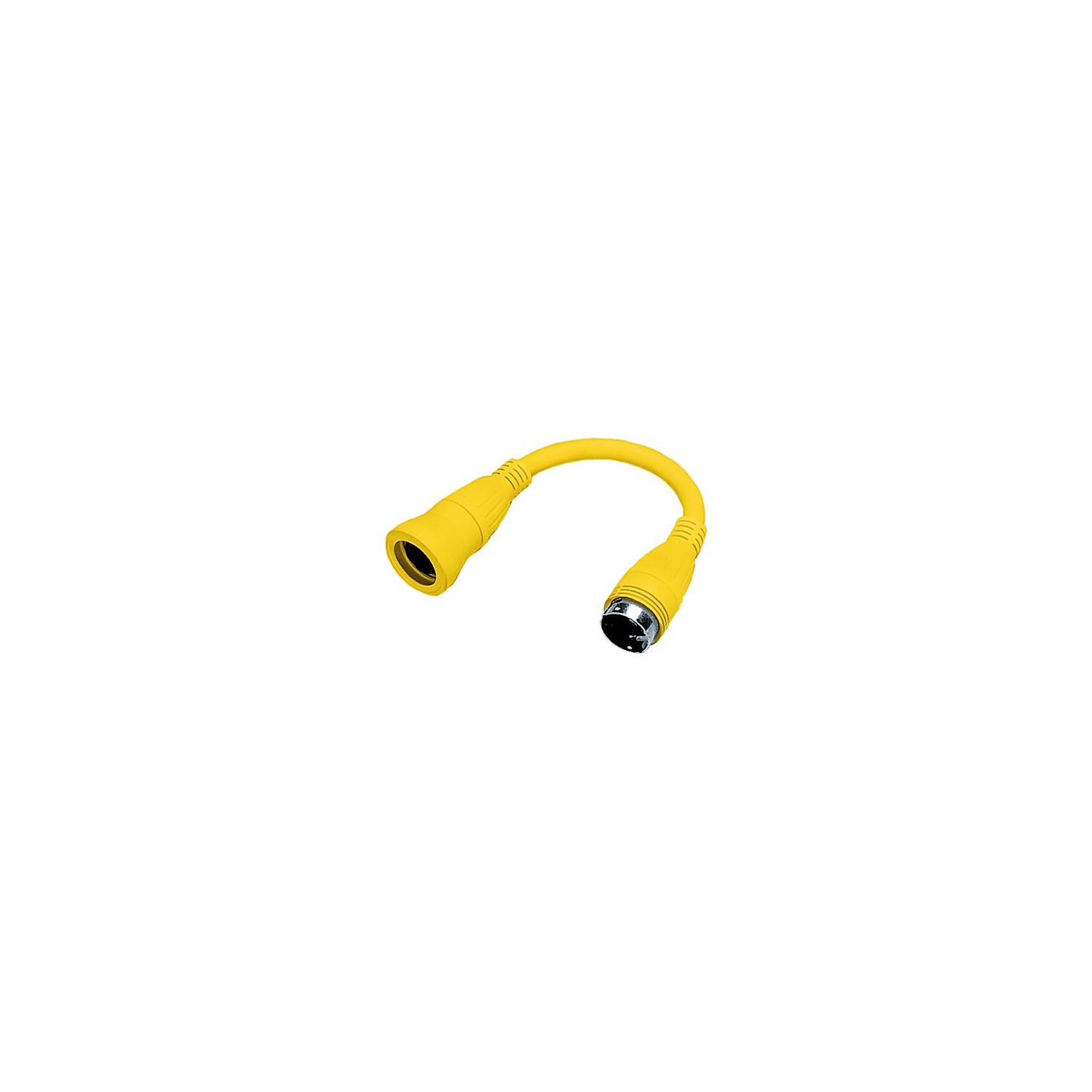 Hubbell HBL61CM71 Yellow Twist Lock Female to Twist Lock Male Adapter-Supply Nautica