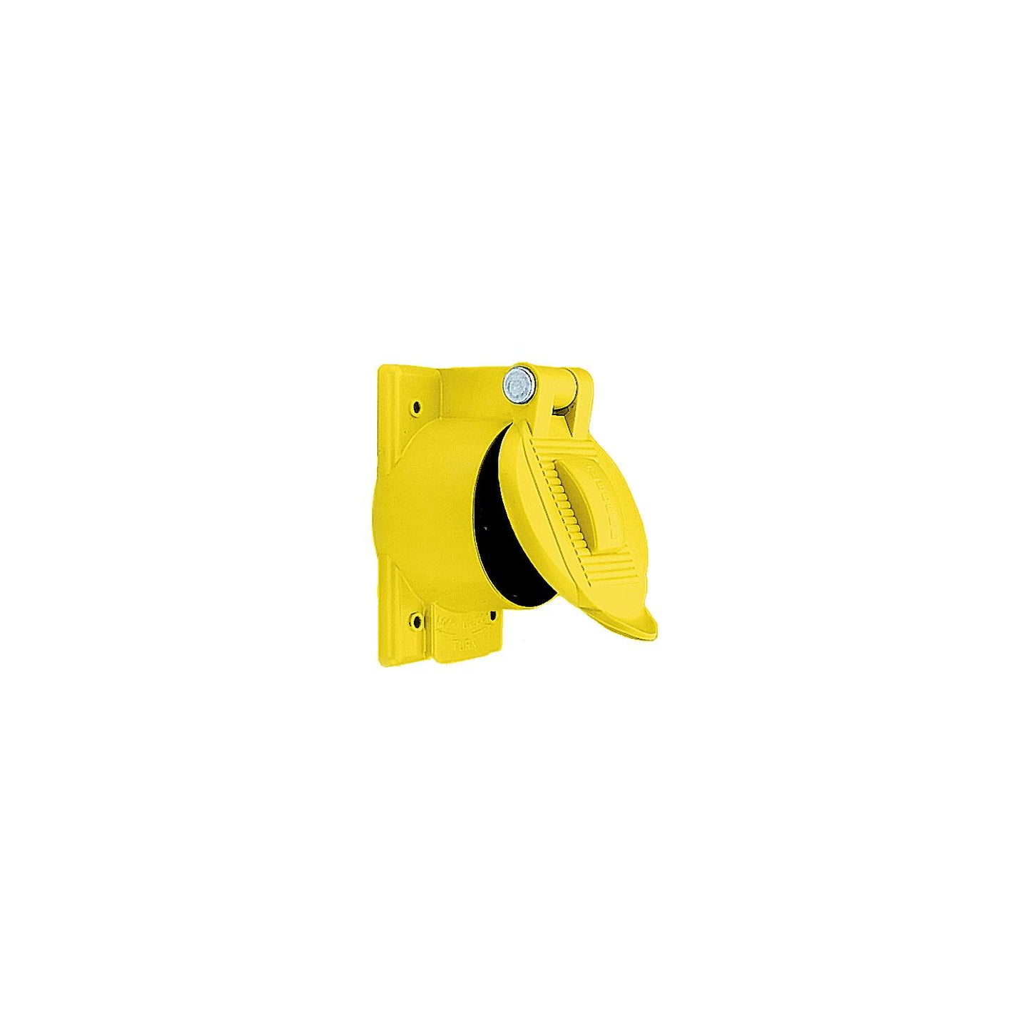 Hubbell HBL77CM74WO Yellow Valox® Carbonate Lift Cover Plate for Weatherproofing 50A Receptacles-Supply Nautica