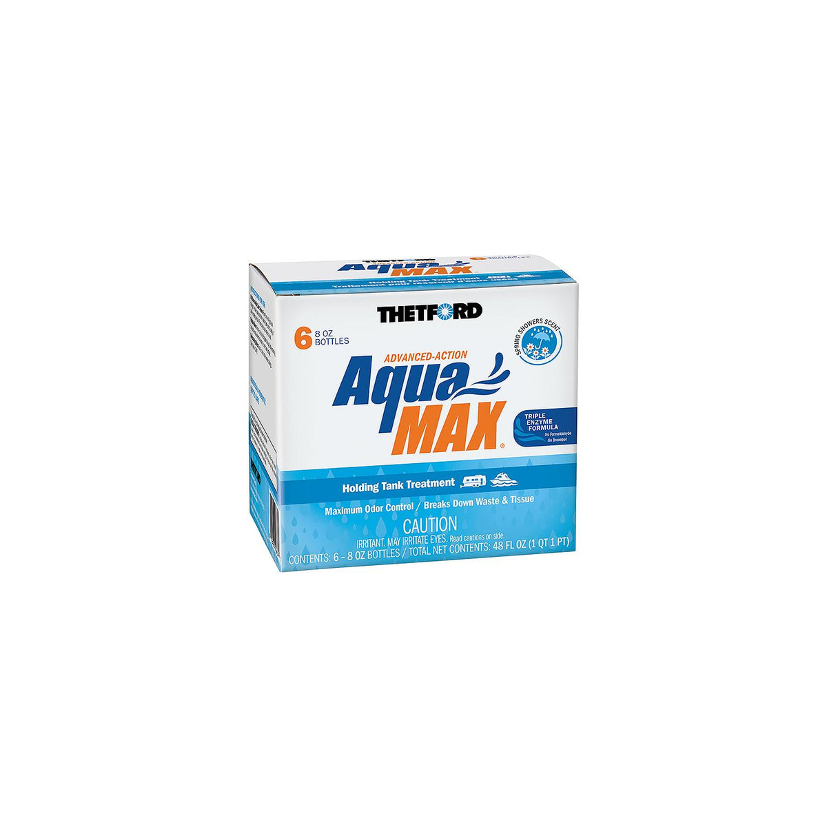 Thetford 96634 Aquamax® Holding Tank Treatment, 6-Pack 8oz Liquid, Spring Showers Sent-Supply Nautica