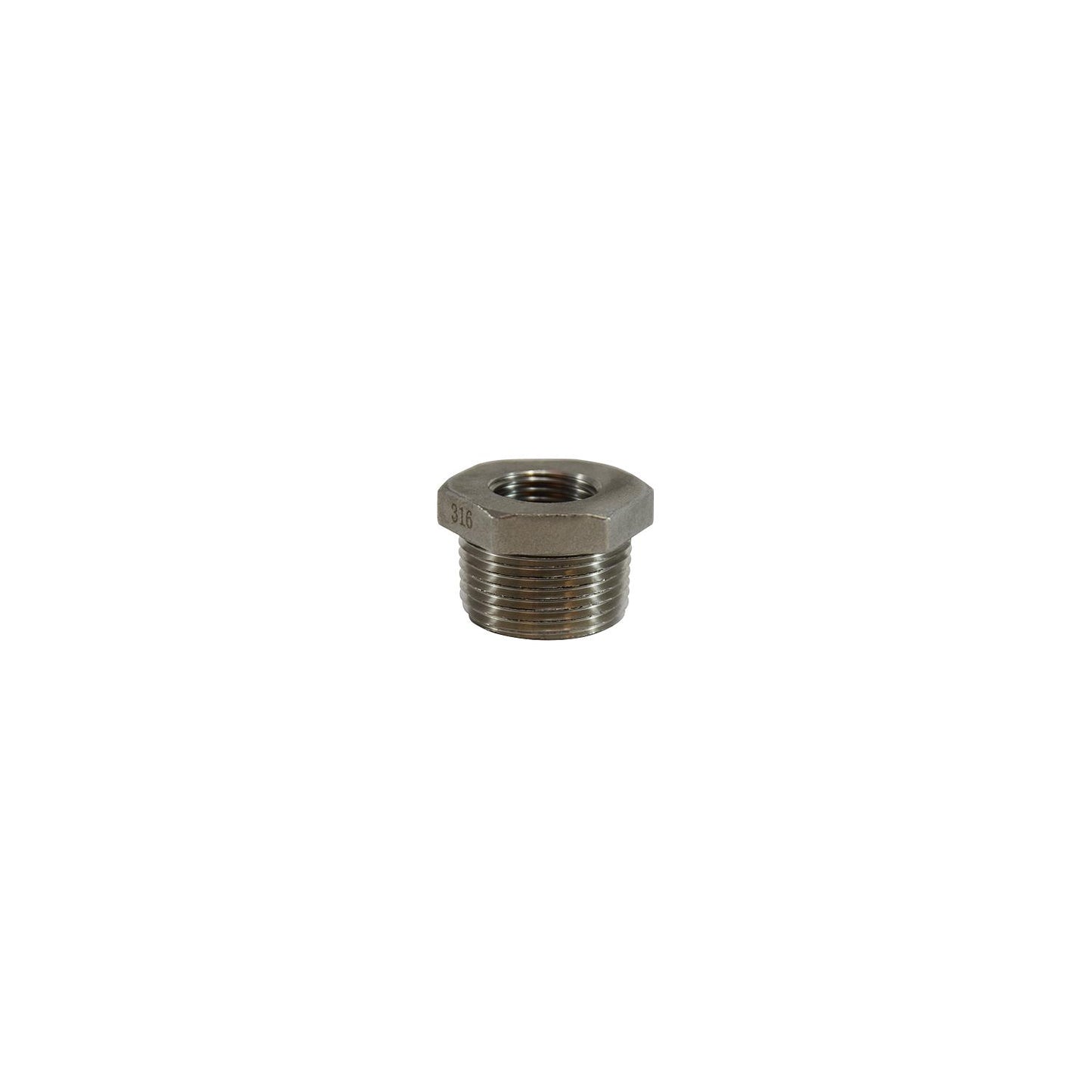 74524 316 Stainless Steel Hex Bushing, 1-1/2" x 1-1/4"