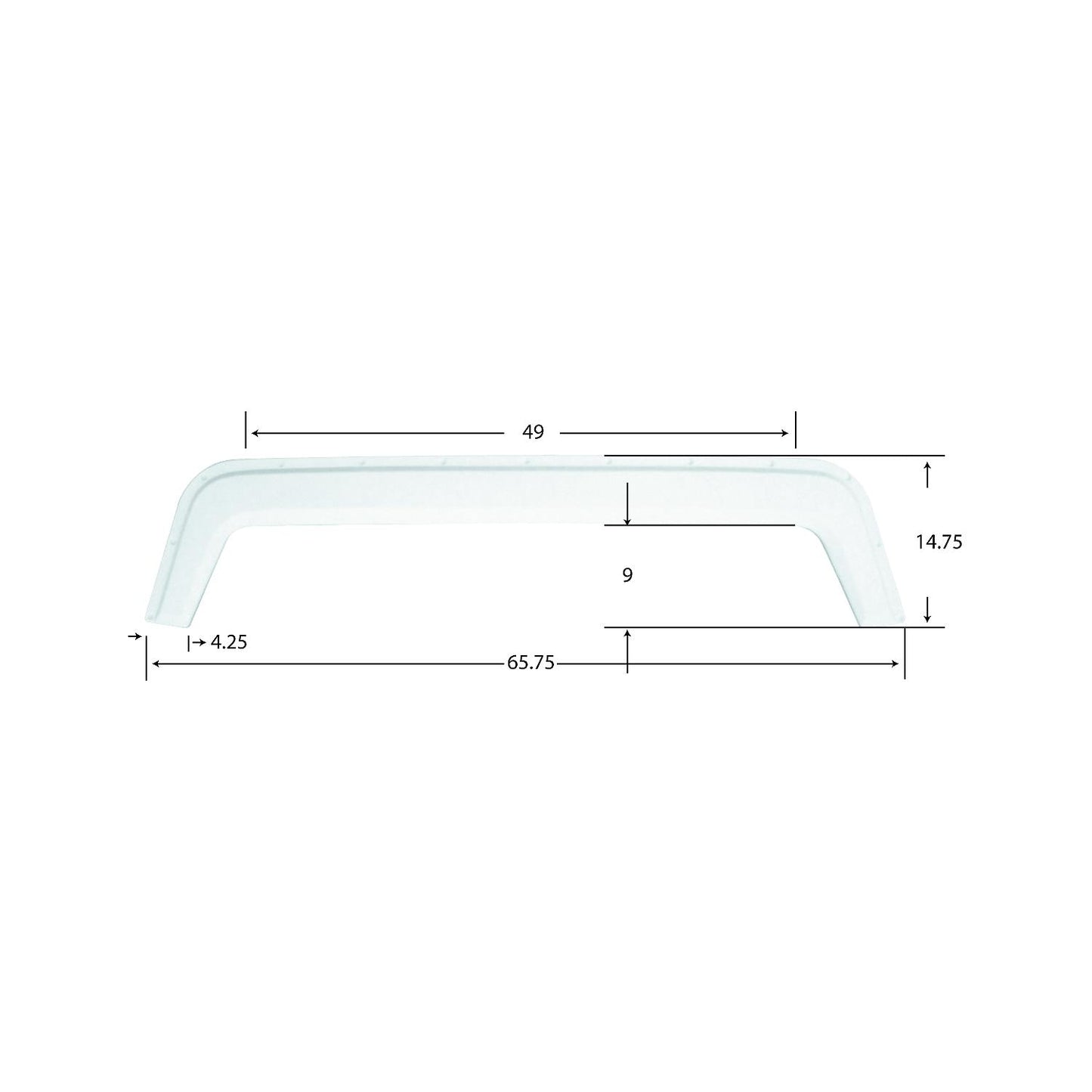Icon Technologies 01539 Tandem Fleetwood FS740 White RV Fender Skirts