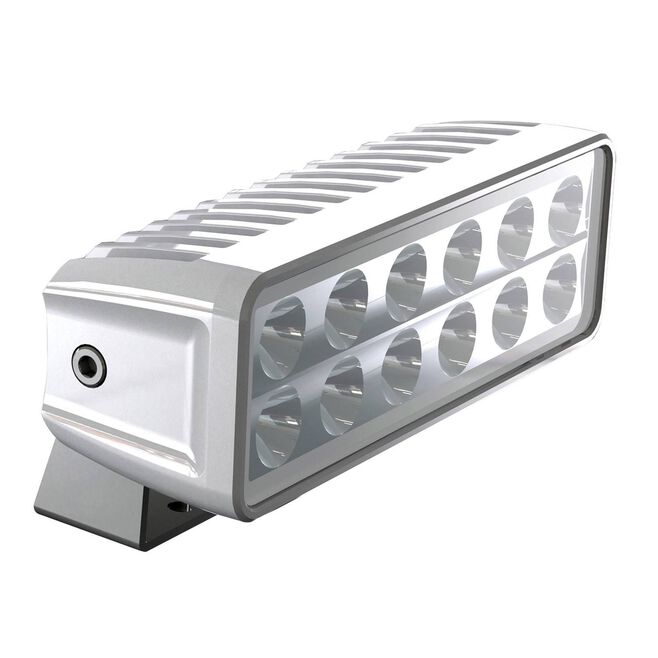 LUMITEC LIGHTING Maxillume h60 Trunnion Mount LED Floodlight, 6,000 Lumen, White Dimming, White Housing