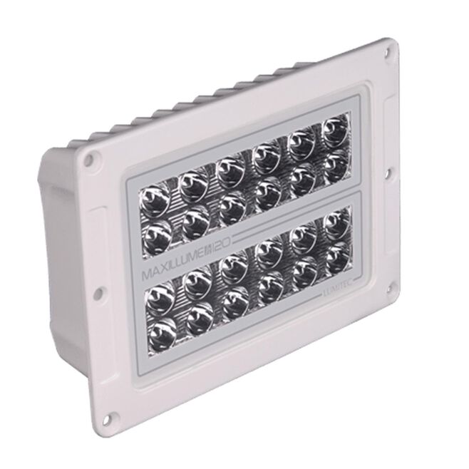 LUMITEC LIGHTING Maxillume h120 Flush Mount LED Floodlight, 12,000 Lumen, White Housing, White Dimming