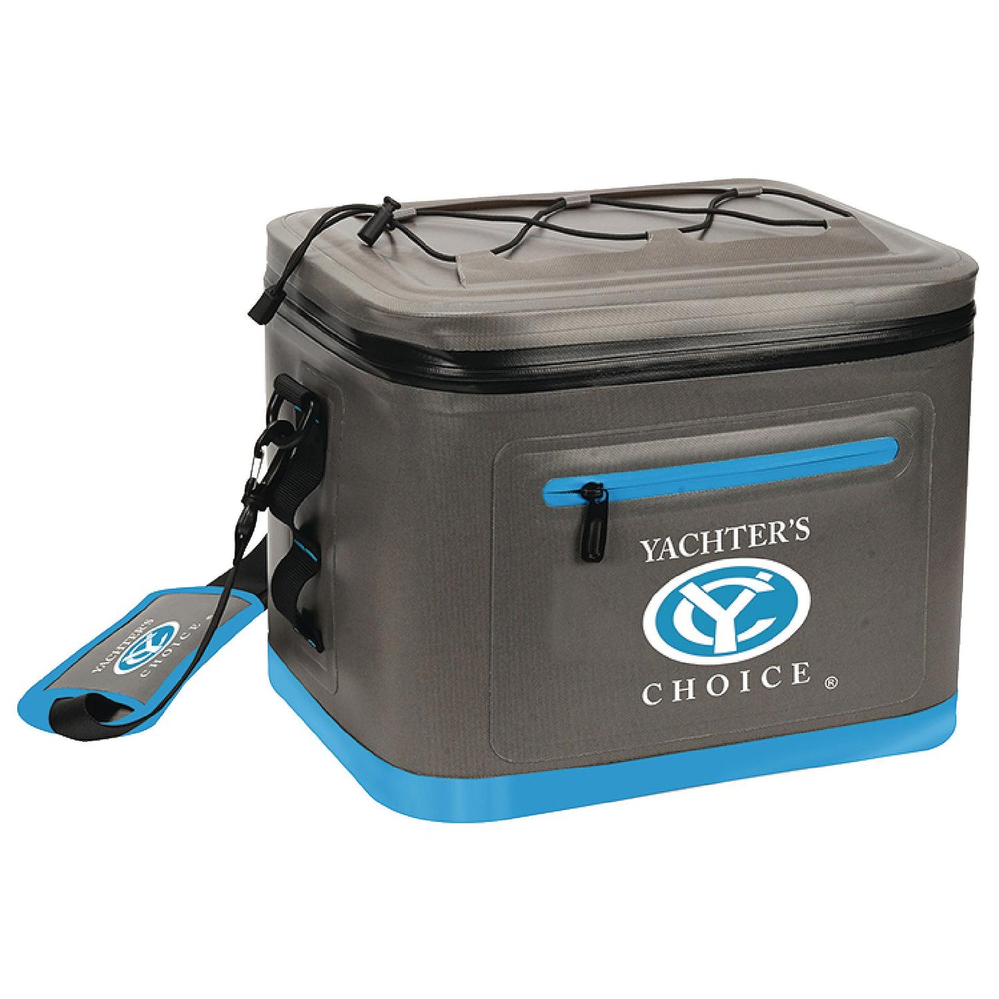 Yachter's Choice 50052 Soft Cooler 24 Can Capacity / Shoulder Strap, Grey/Blue