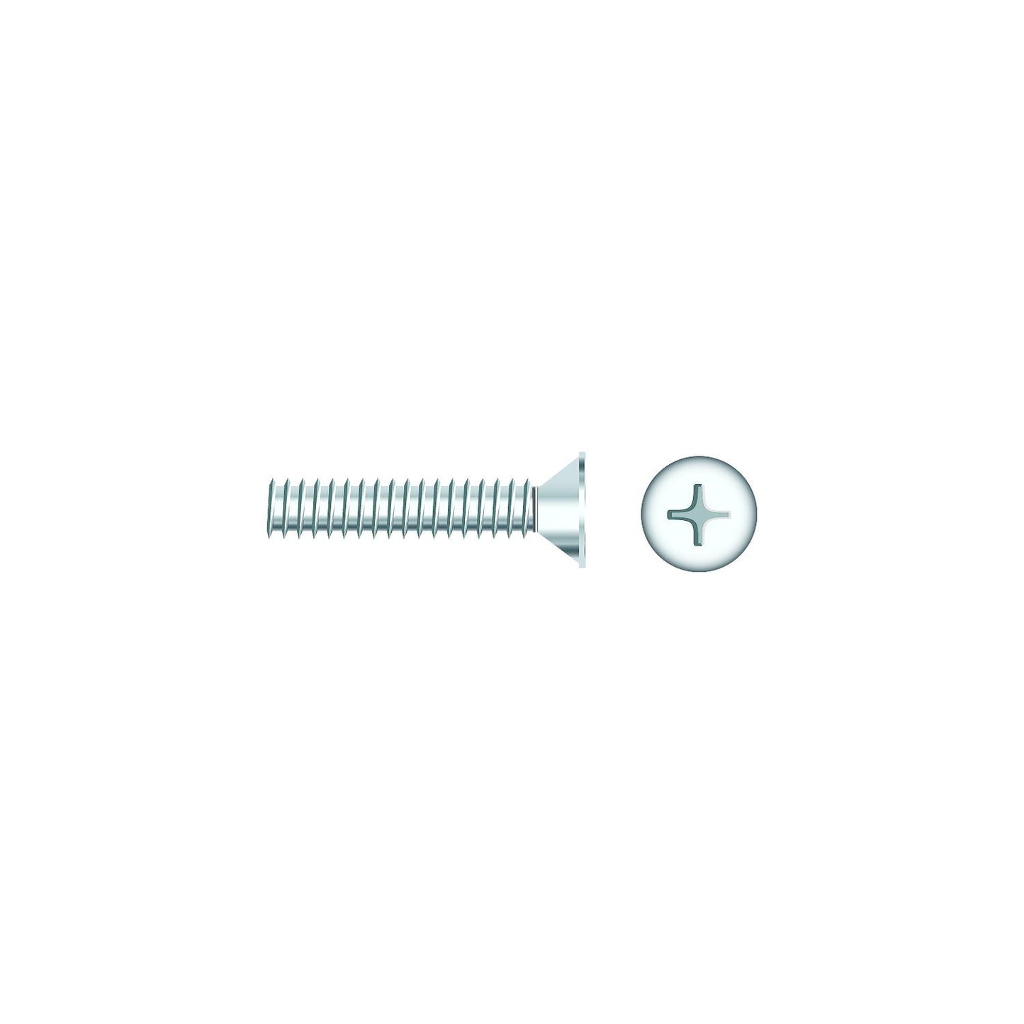 Seachoice 01790 Chrome Plated SS Phillips Machine Screw - Flat Head, 1/4-20 x 1-1/2"
