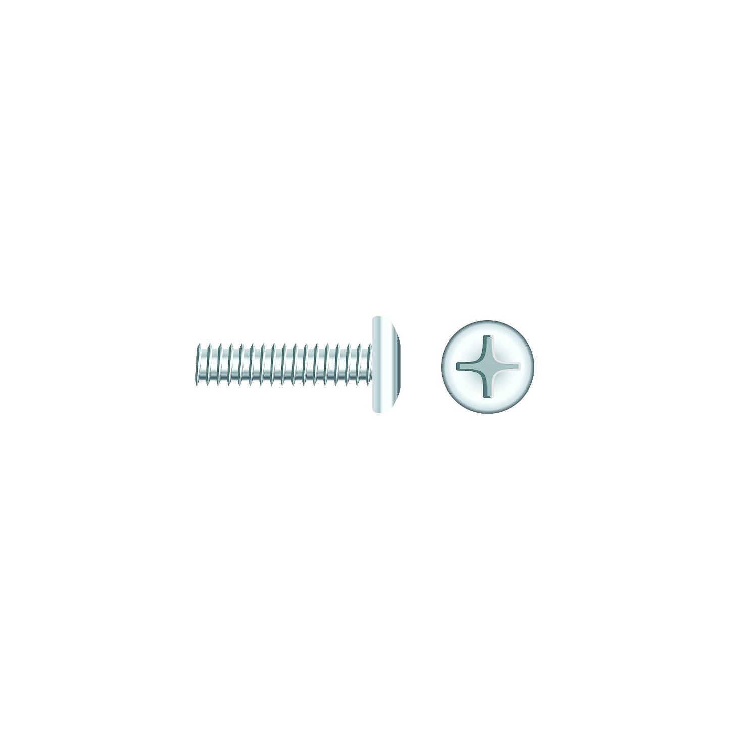 Seachoice 01814 Chrome Plated SS Phillips Machine Screws - Pan Head, 1/4-20 x 2"
