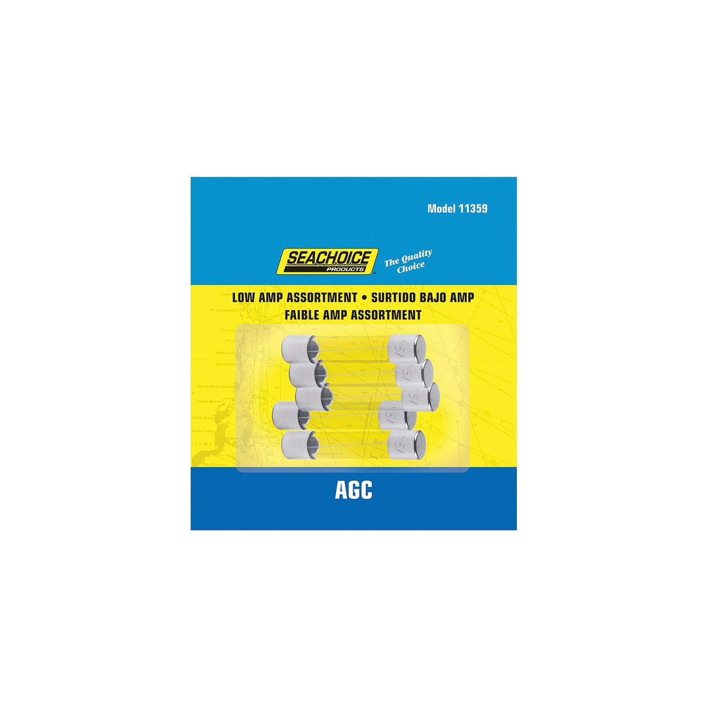 Seachoice Low Amp AGC Glass Fuse Assortment, 5ea