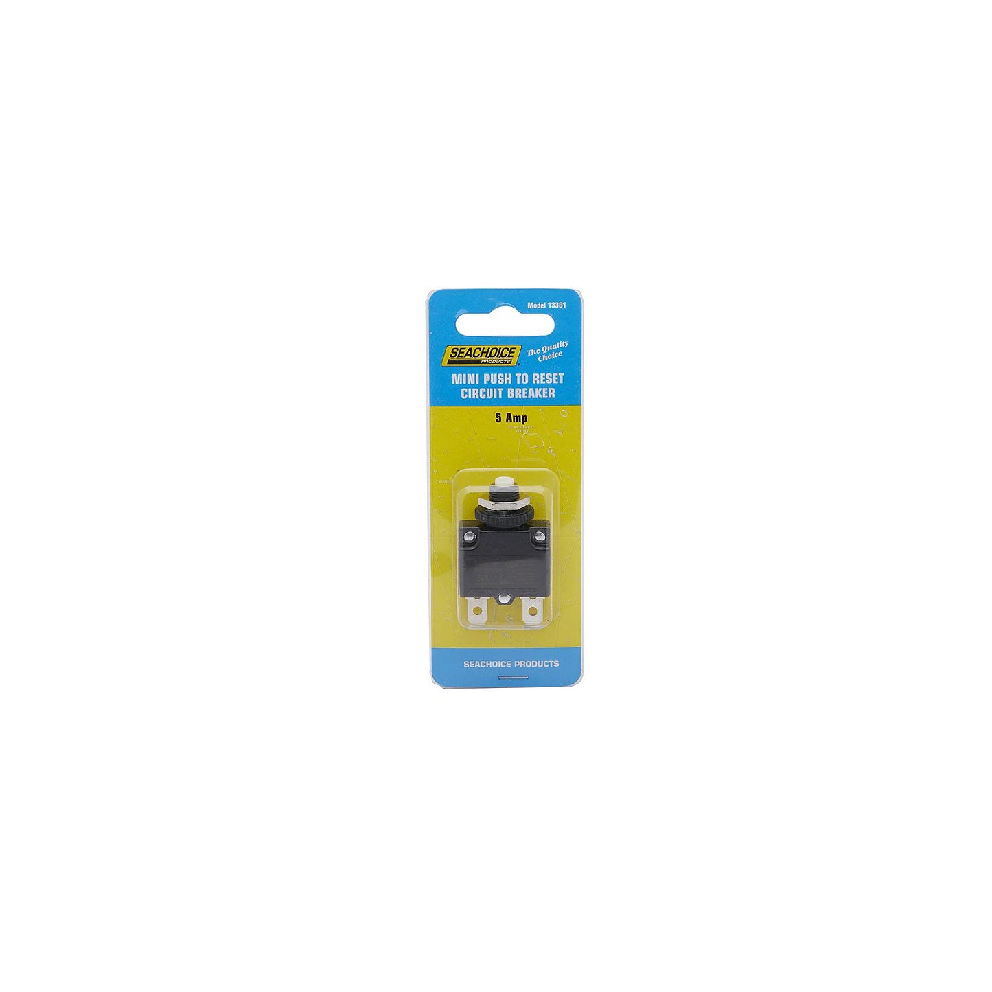 Seachoice Mini Push To Reset Circuit Breaker, 5 Amp