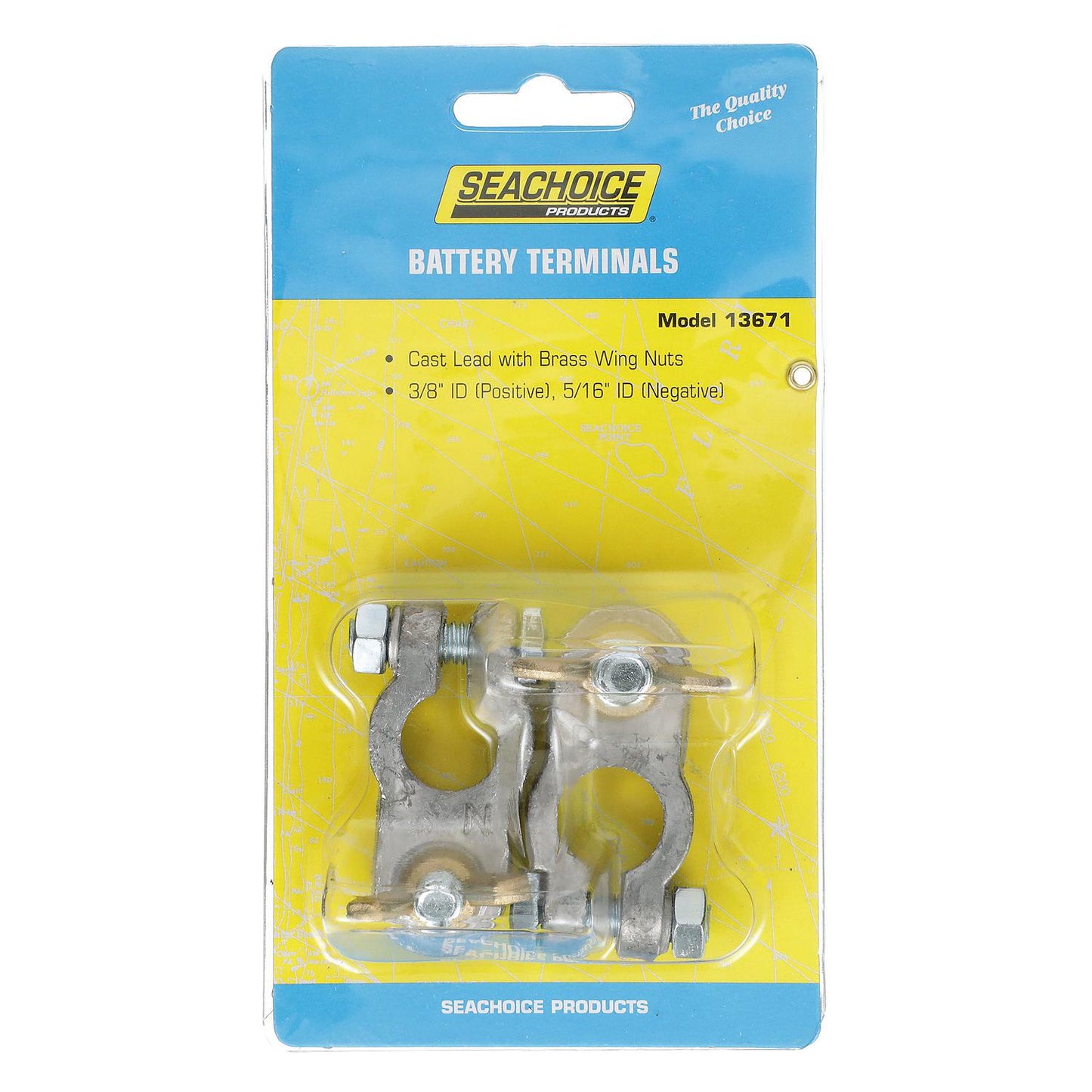 Seachoice Battery Terminal Set (Includes 3/8" Positive and 5/16" Negative)