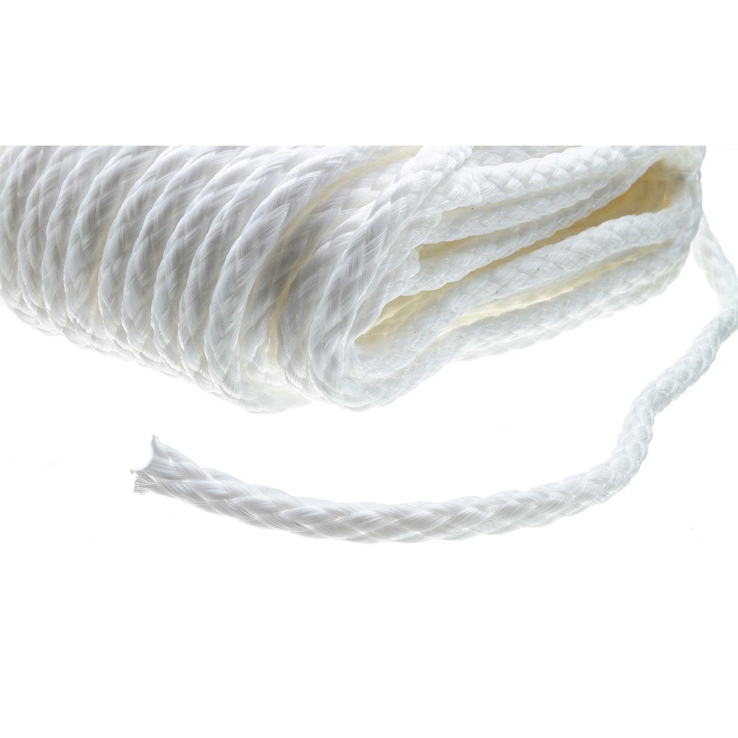 Seachoice 40211 Hollow Braid Polypropylene Anchor Line, White, 3/8" x 75'