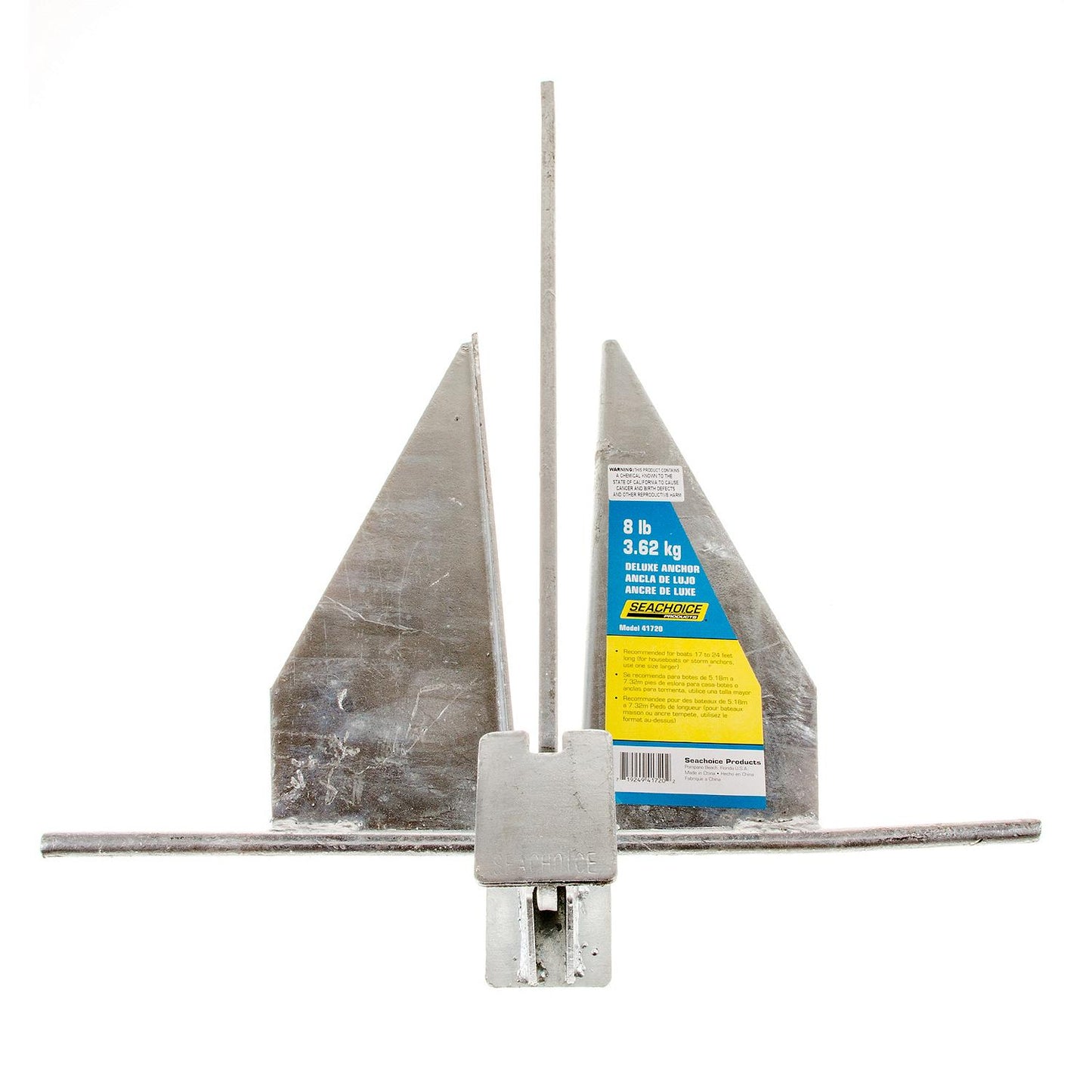 Seachoice 41720 Hot Dipped Galvanized Deluxe Anchor, Size 8S
